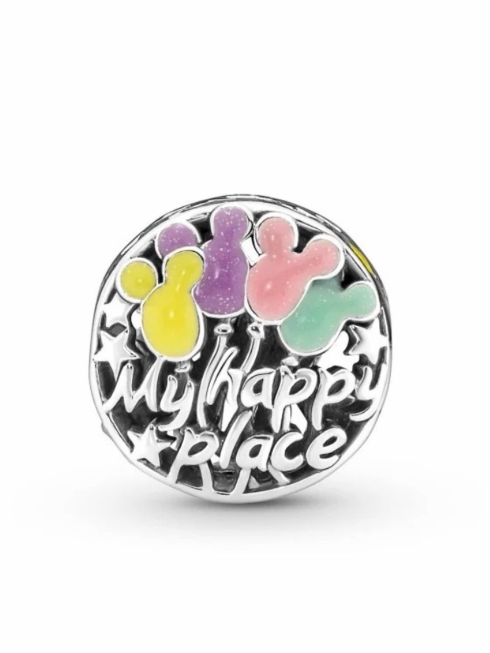 Pandora Disney Parks My Happy Place Castle Mickey Balloons Charm